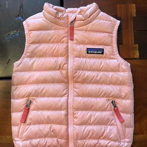 2T pink Patagonia duck down sweater vest